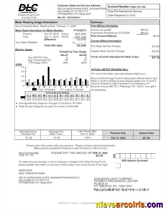 USA DLC utility bill